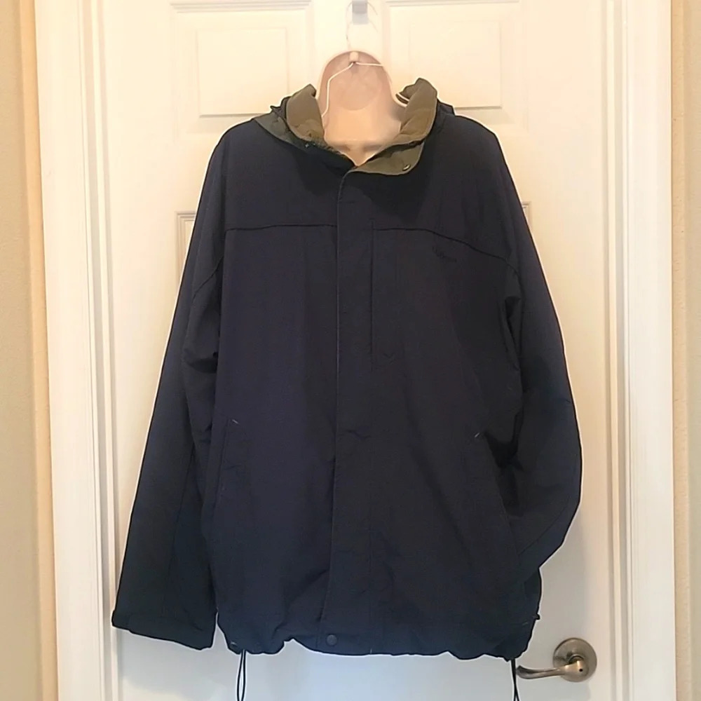MEN'S L.L. BEAN BLACK HOODED JACKET‎ (sz x-large)